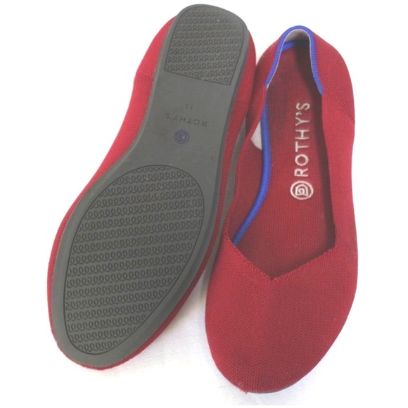 Rothy's Shoes - Women's Rothy's scooter red round toe flats Size: 11